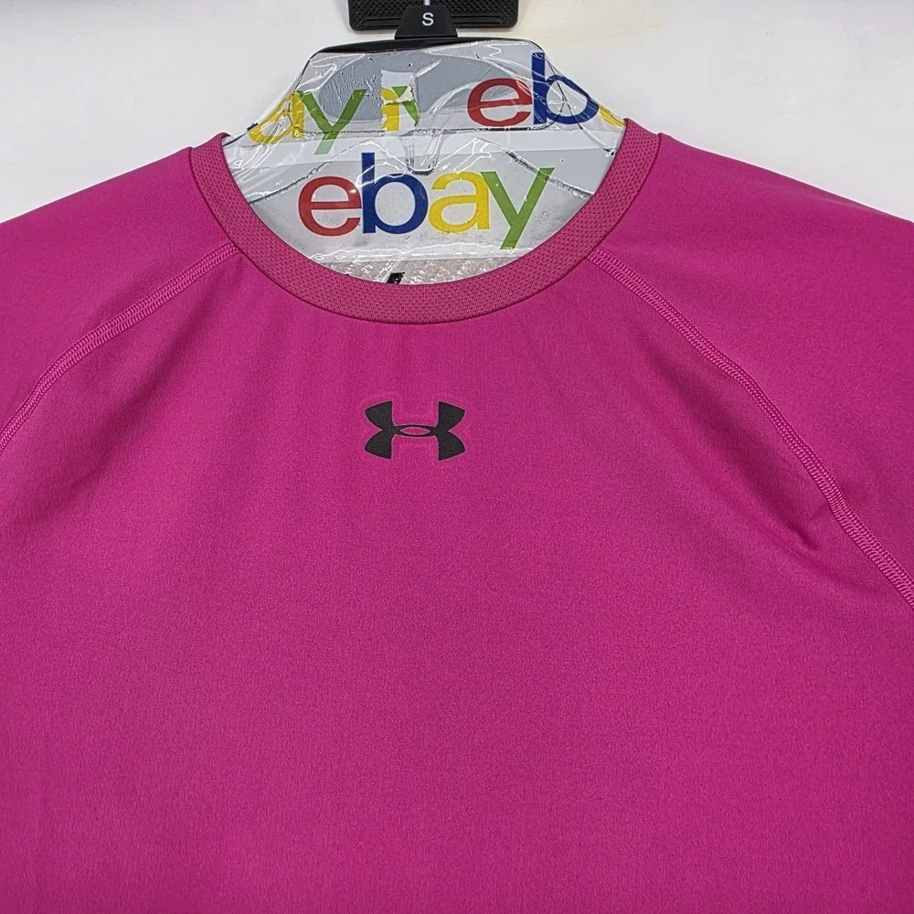 Under Armour Compression Shirt Mens XL Pink Short Sleeve‎ Heatgear Football